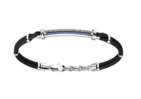 Pulsera Zancan Hombre  Robikevlar in Plata ESB307-BL - ESB307-BL